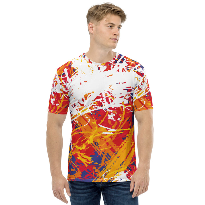 Premium Men's Jersey - White-Orange Rage