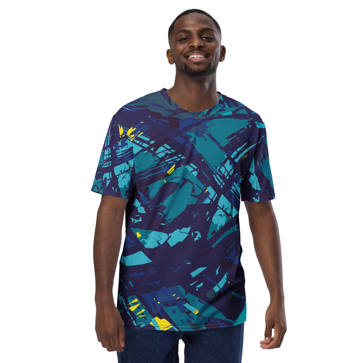 Premium Men's Jersey - Blue-Green Bush