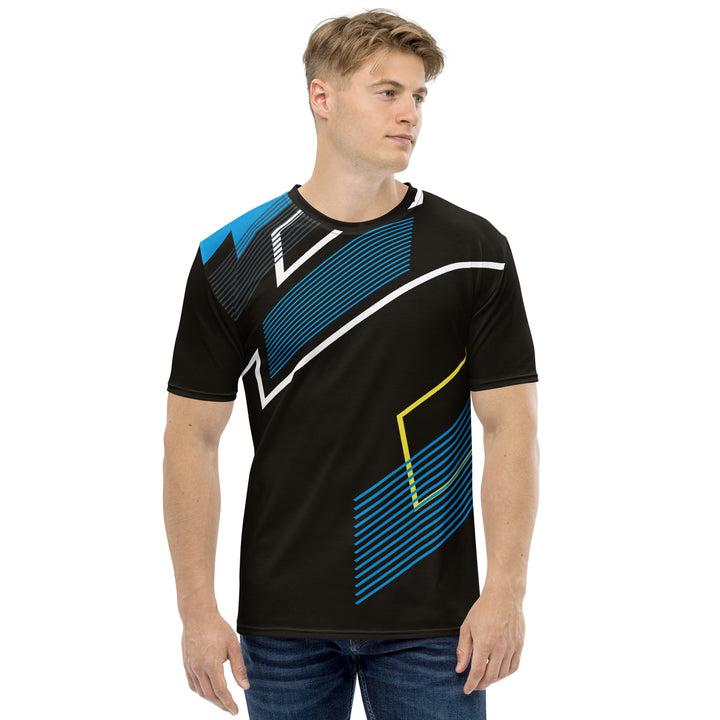 Premium Men's Jersey - Black-Blue Format