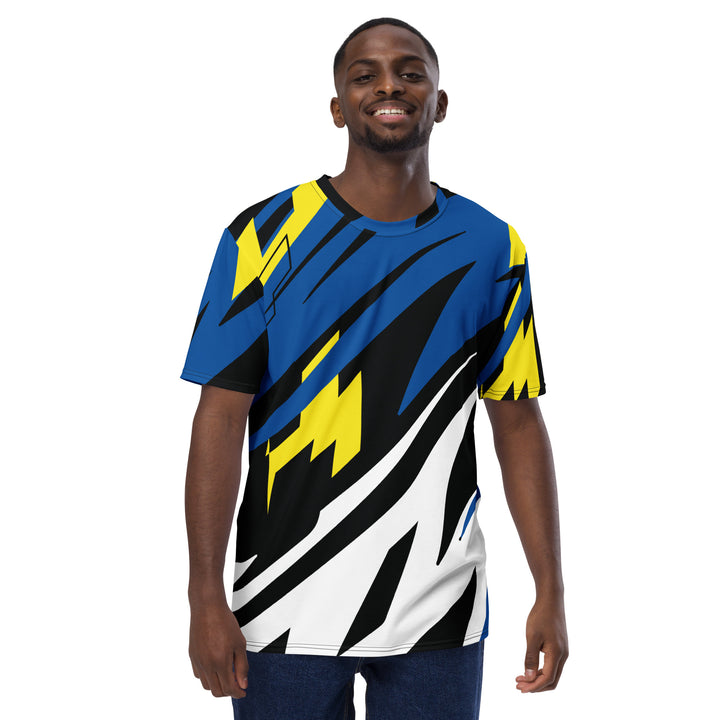 Premium Men's Jersey - Black-Blue Flash