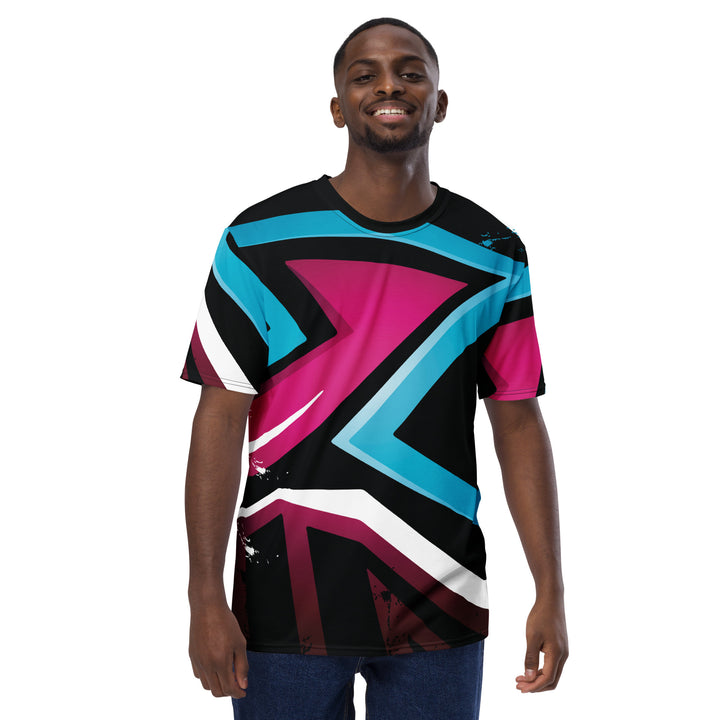 Premium Men's Jersey - Blue-Pink Star