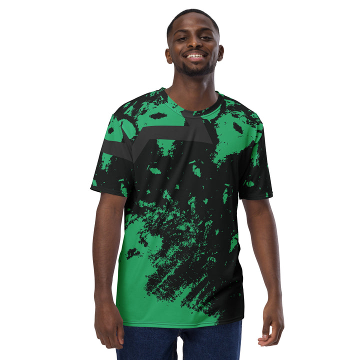 Premium Men's Jersey - Black-Green Scene