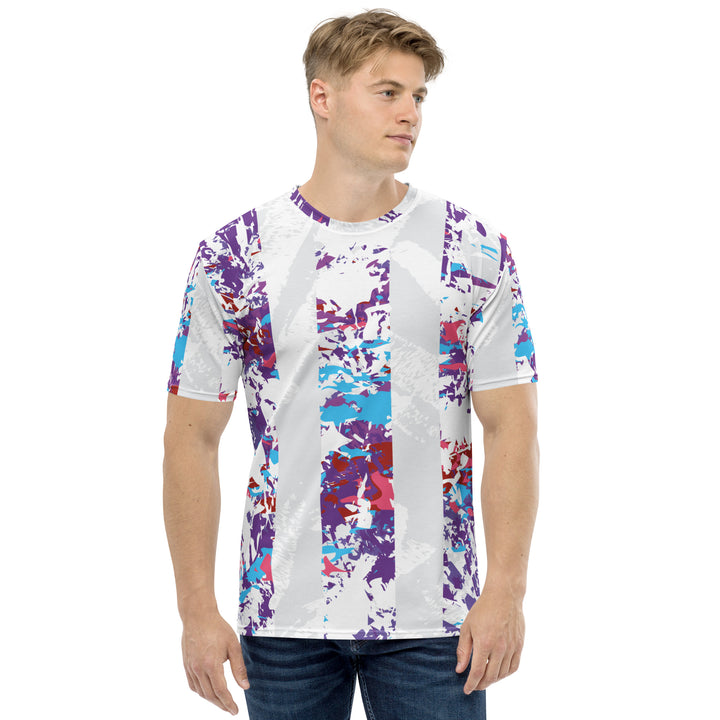 Premium Men's Jersey - White-Purple Bar