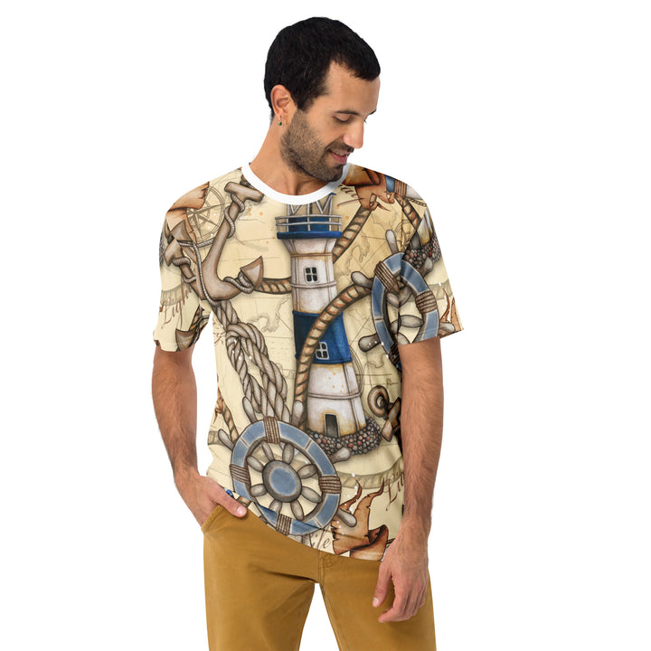 Premium Men's Jersey - Beige Lighthouse