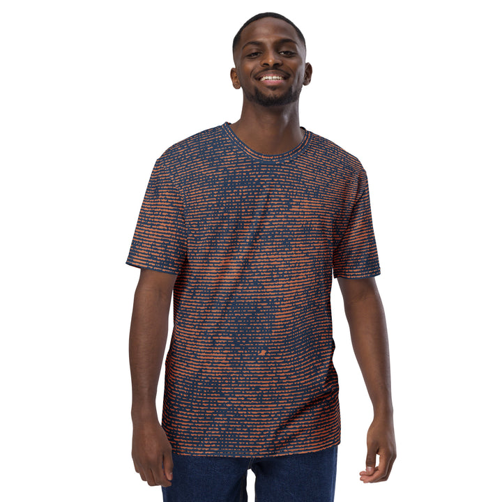 Premium Men's Jersey - Orange-Blue Flicker