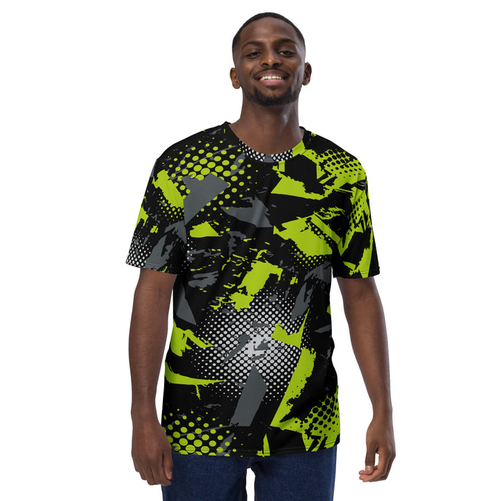 Premium Men's Jersey - Green-Black Stains