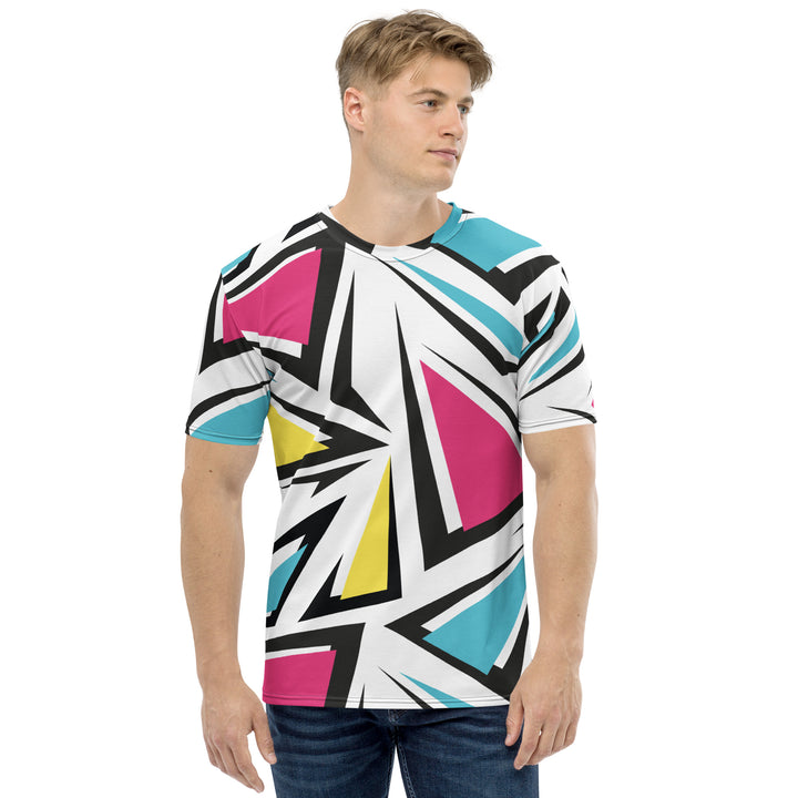 Premium Men's Jersey - White-Pink Tiles