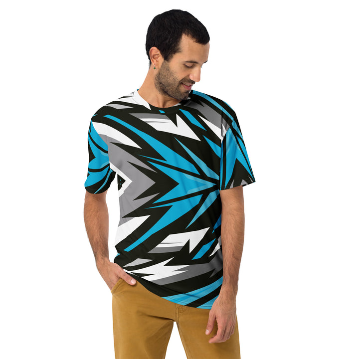 Premium Men's Jersey - Black-Turquoise Blast