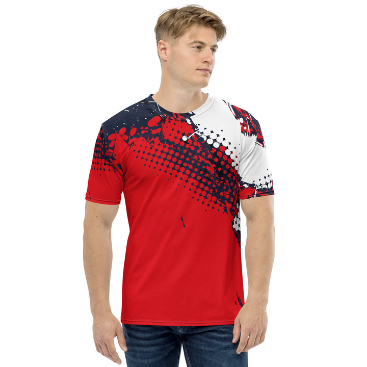 Premium Men's Jersey - Red-White Splash