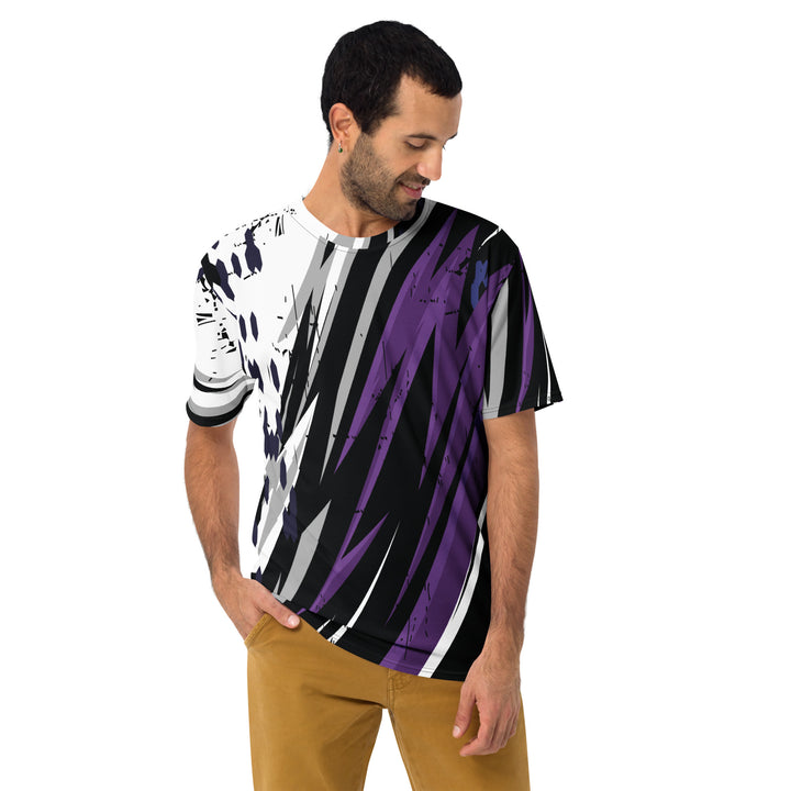 Premium Men's Jersey - Black-Purple Cut