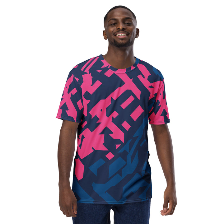 Premium Men's Jersey - Blue-Pink Maze