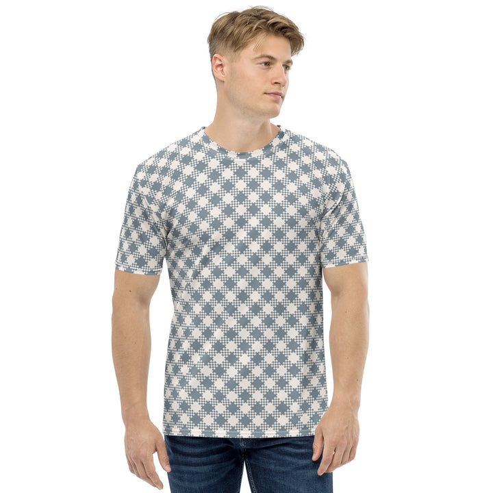 Premium Men's Jersey - White-Green Lattice