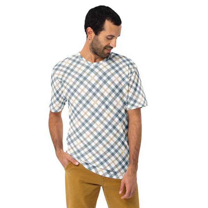 Premium Men's Jersey - Beige-Yellow Lattice