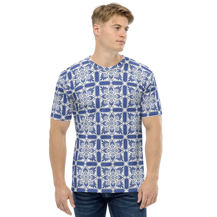 Premium Men's Jersey - Blue-White Blossom