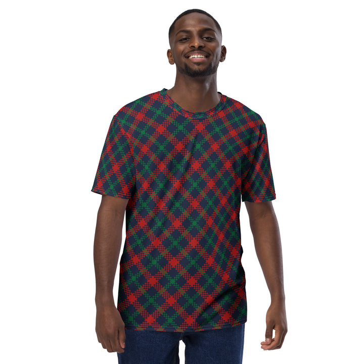 Premium Men's Jersey - Blue-Red Tartan