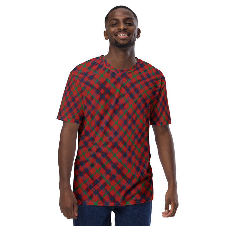 Premium Men's Jersey - Red-Blue Tartan