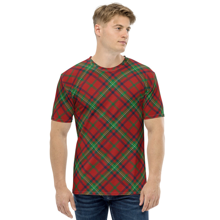 Premium Men's Jersey - Red-Green Tartan