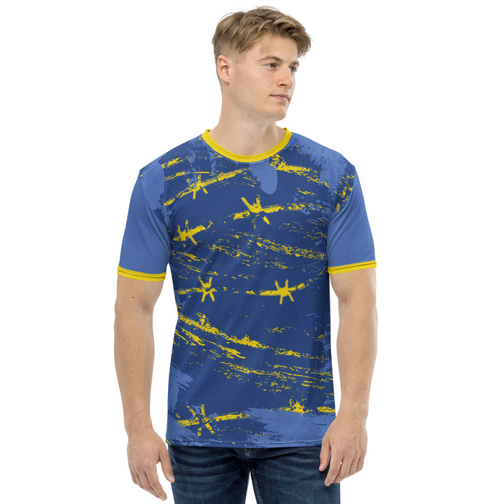 Premium Men's Jersey - Blue-Yellow Chain