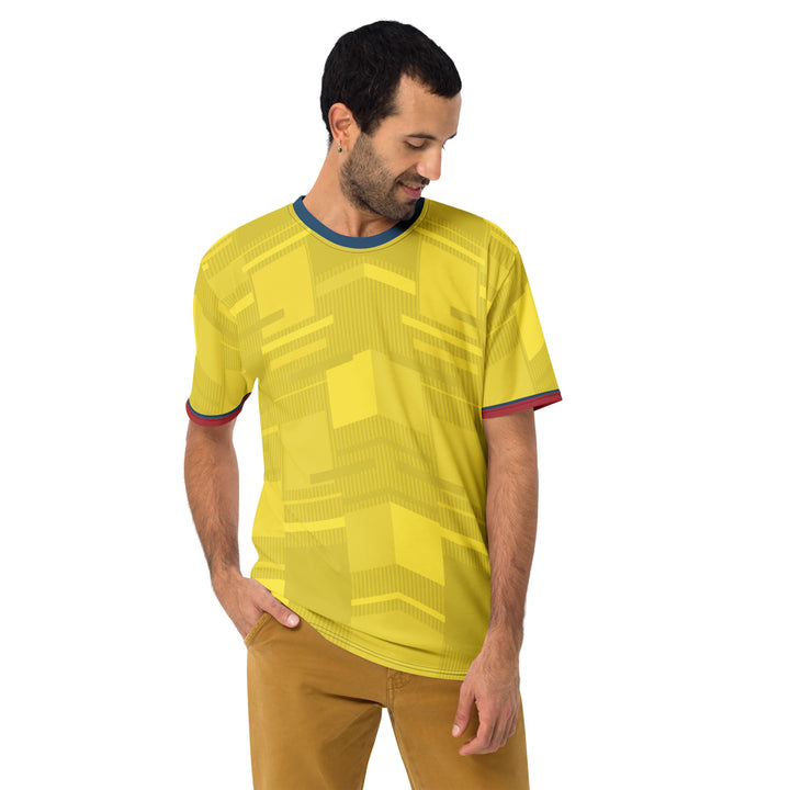 Premium Men's Jersey - Yellow-Blue Tower