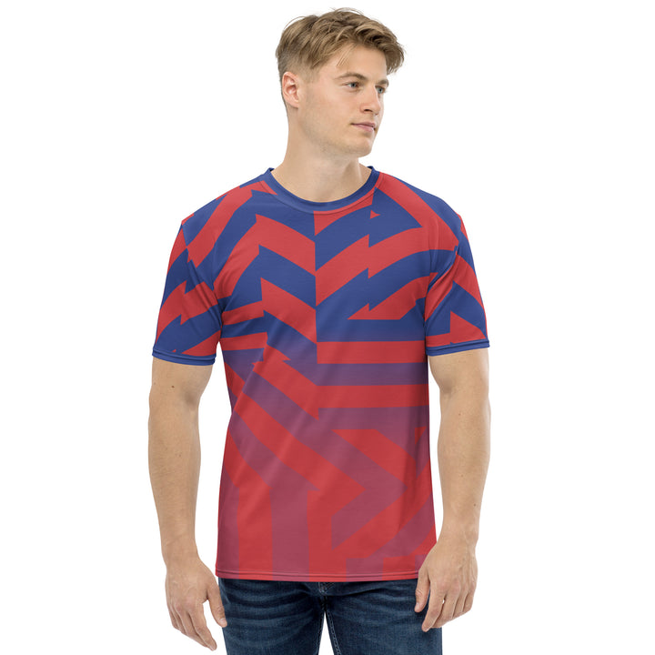 Premium Men's Jersey - Red-Blue Edge