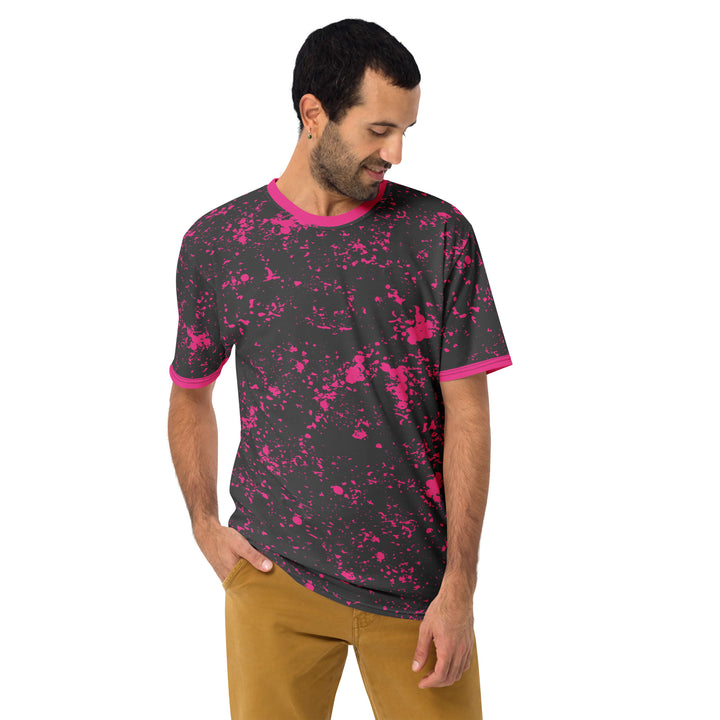 Premium Men's Jersey - Grey-Pink Stains