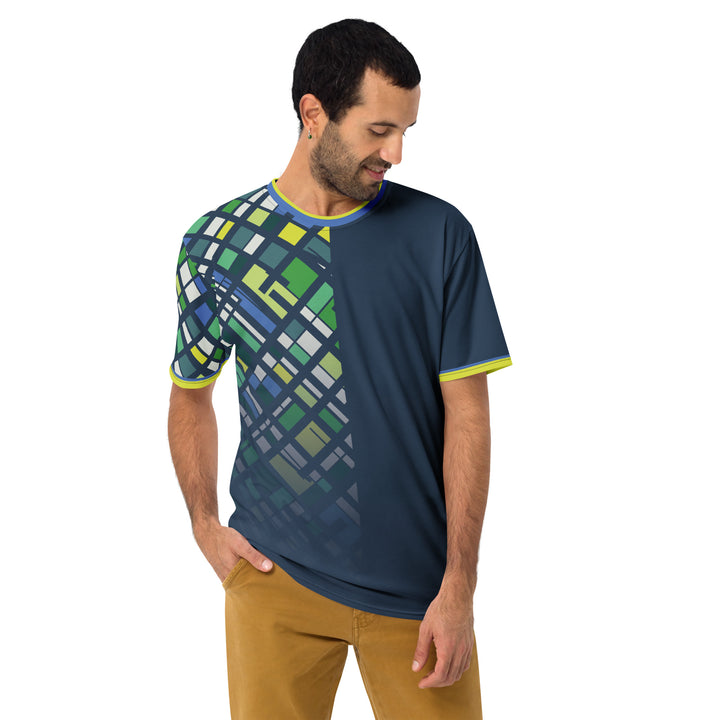 Premium Men's Jersey - Blue-Green Barrier