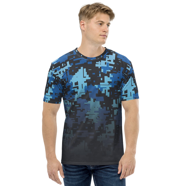 Premium Men's Jersey - Black-Blue Digital