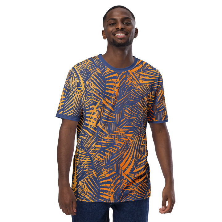 Premium Men's Jersey - Blue-Orange Leaves