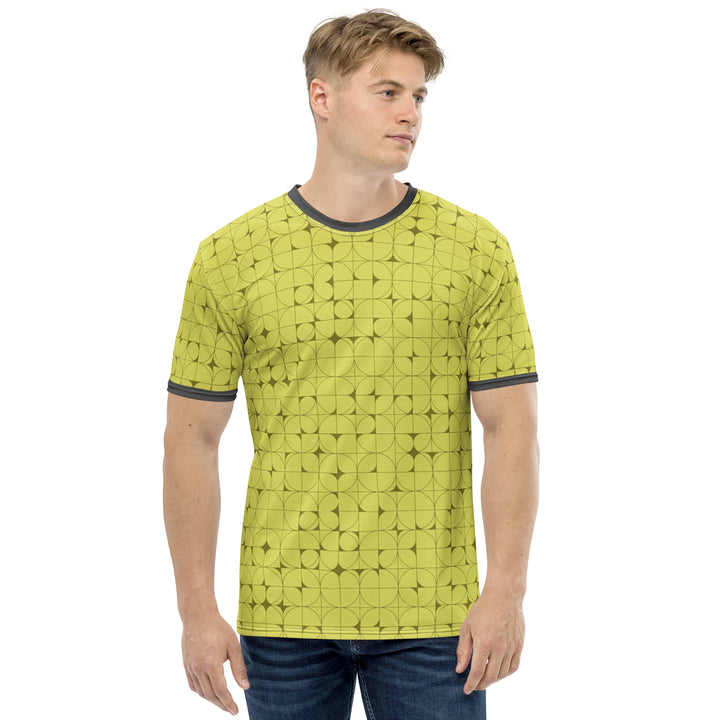 Premium Men's Jersey - Yellow-Grey Circle