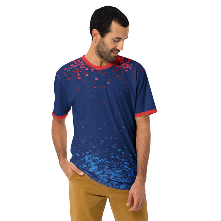 Premium Men's Jersey - Blue-Red Bubble