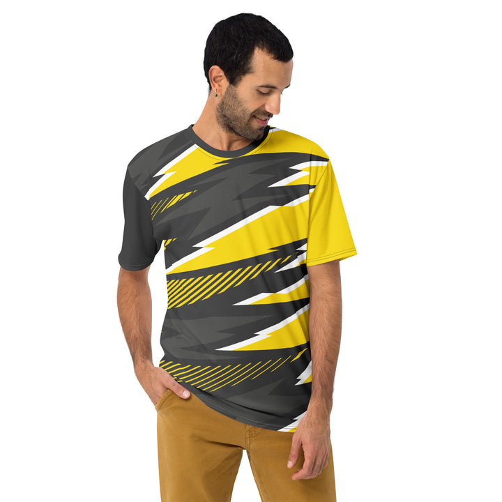 Premium Men's Jersey - Grey-Yellow Top