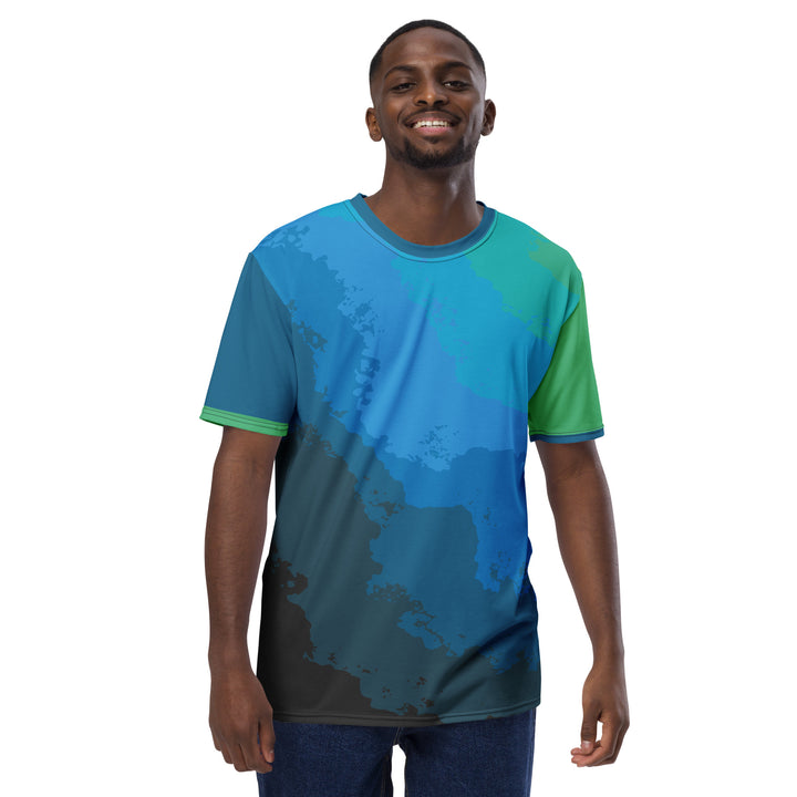 Premium Men's Jersey - Blue-Green Fog