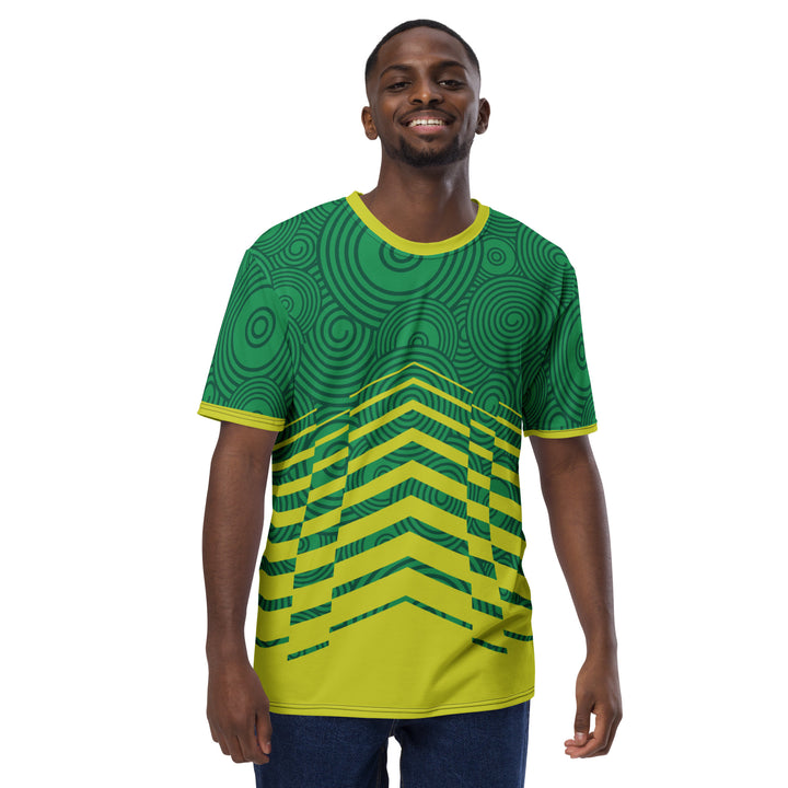 Premium Men's Jersey - Green-Yellow Hypnosis