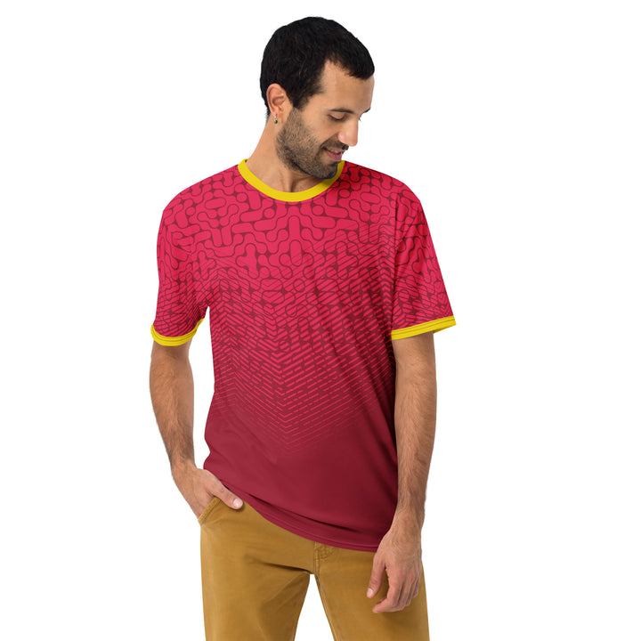 Premium Men's Jersey - Red-Yellow Arc