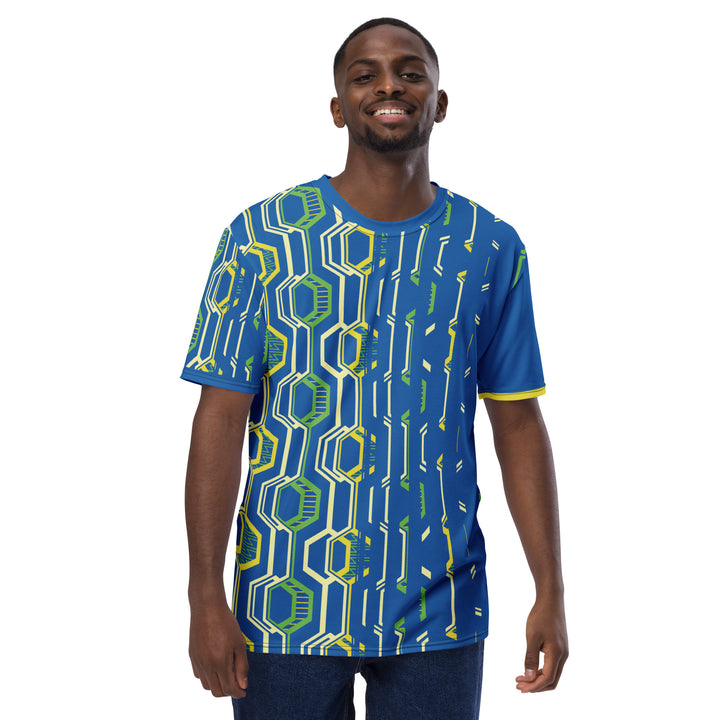 Premium Men's Jersey - Blue-Green Comb