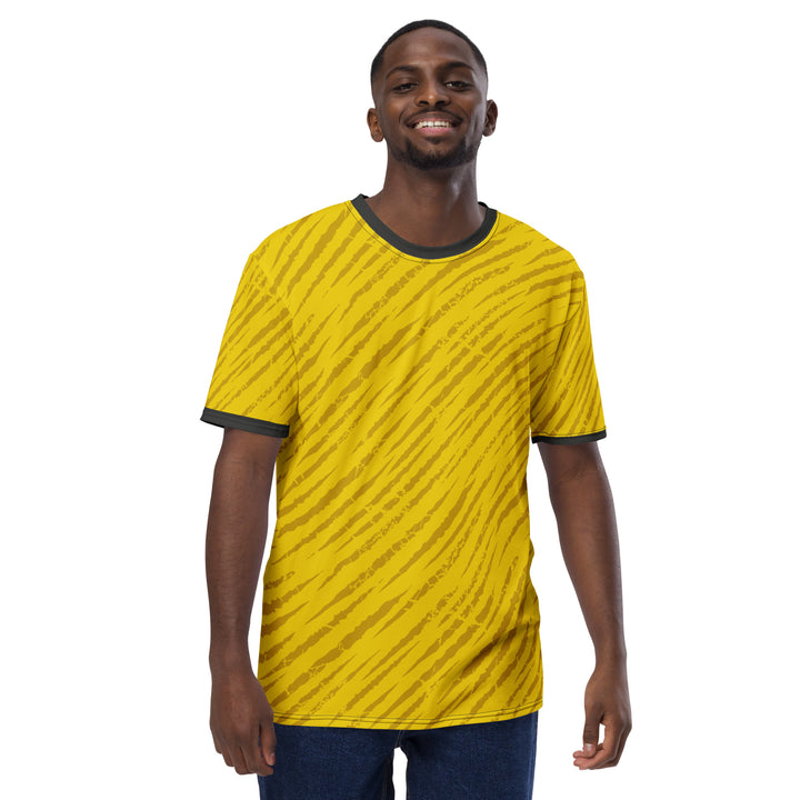 Premium Men's Jersey - Yellow-Grey Rain