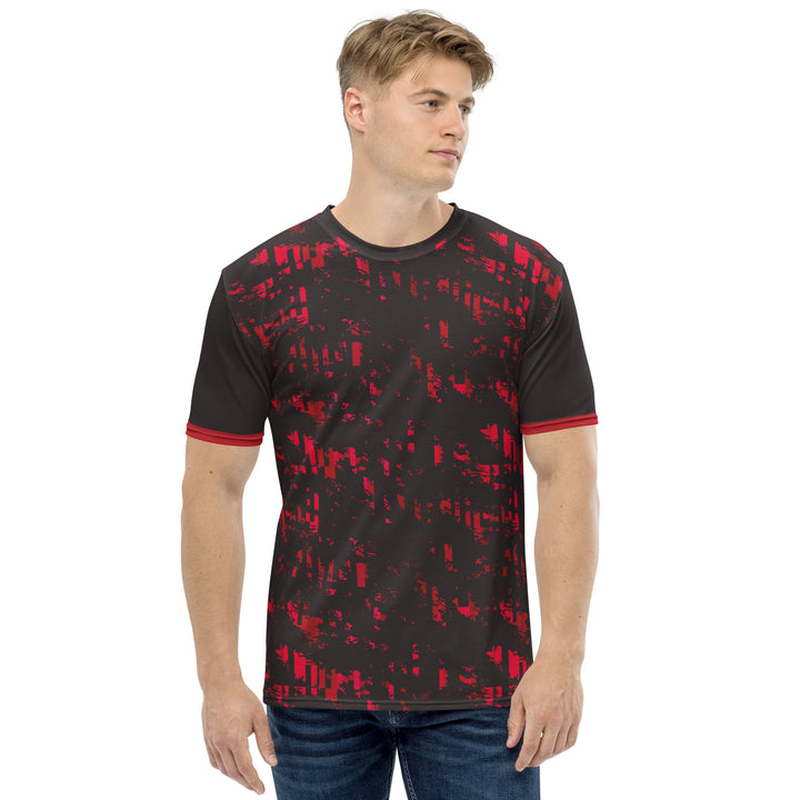 Premium Men's Jersey - Black-Red Fade