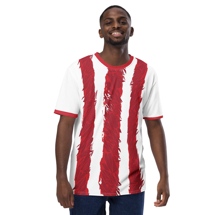 Premium Men's Jersey - White-Red Bar