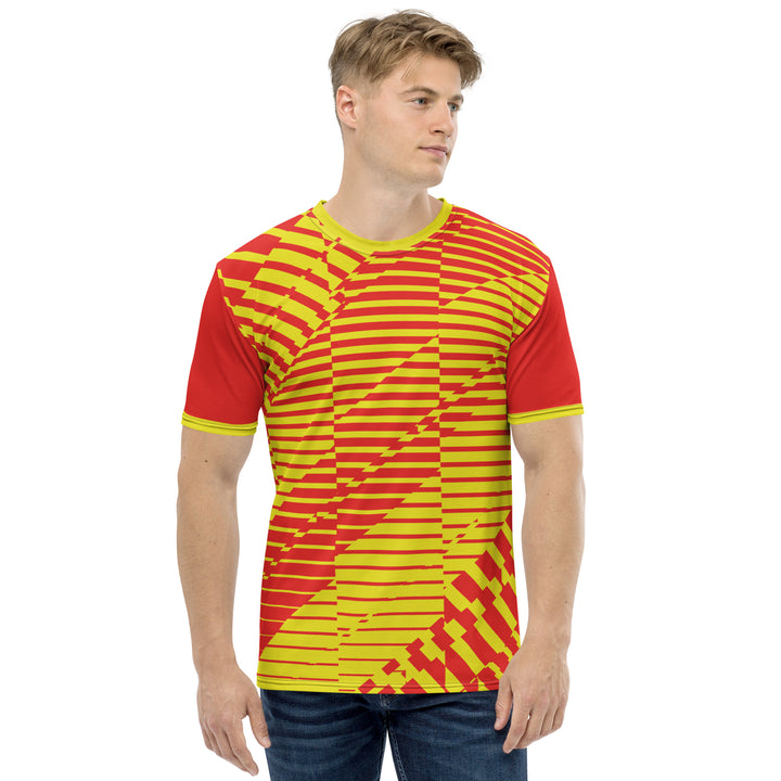 Premium Men's Jersey - Red-Yellow Spin