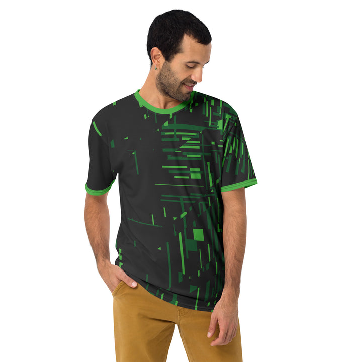 Premium Men's Jersey - Black-Green Fault