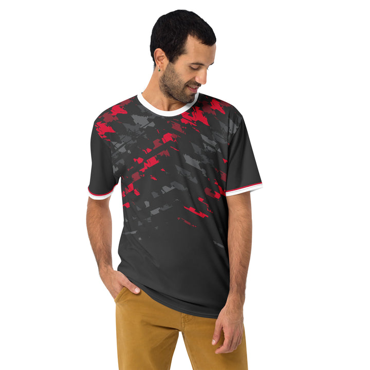 Premium Men's Jersey - Black-Red Copy