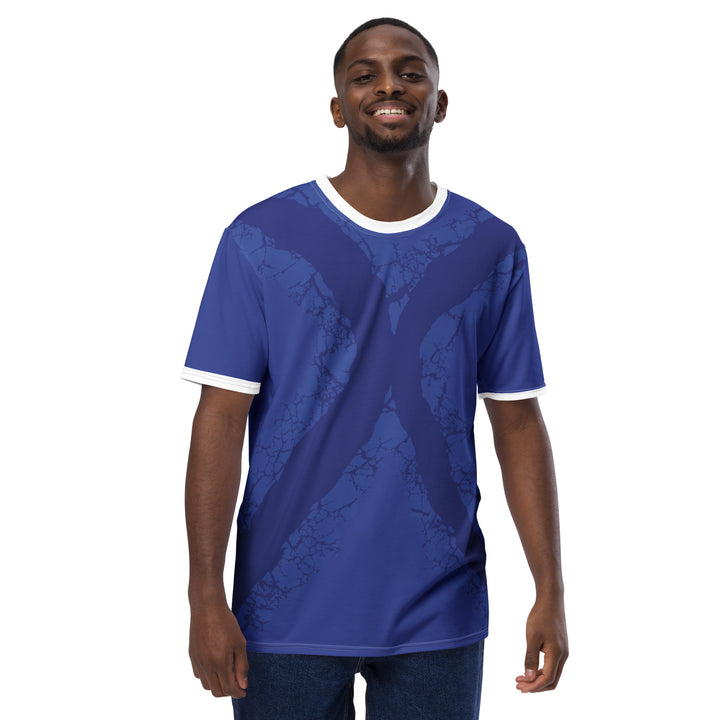 Premium Men's Jersey - Blue-White Cross