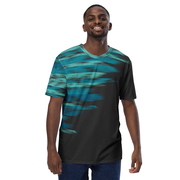 Premium Men's Jersey - Black-Turquoise Power