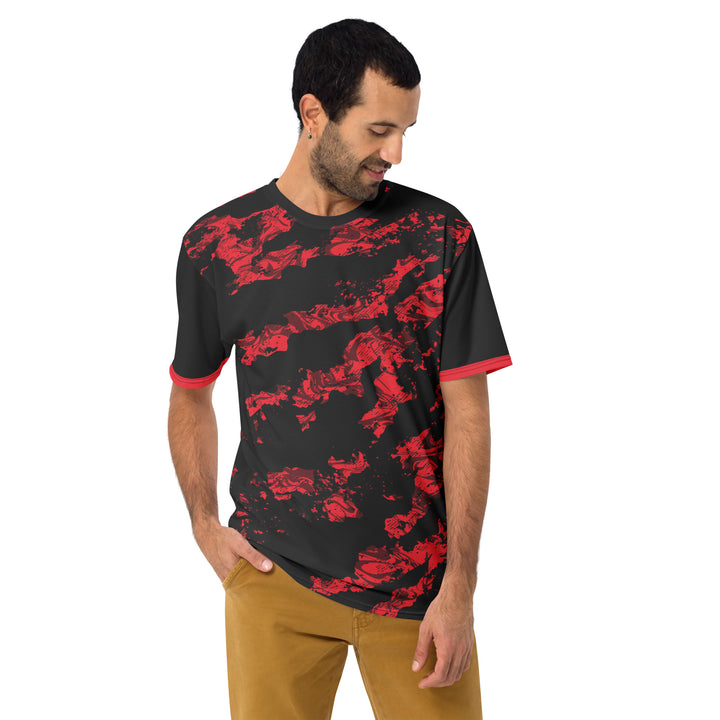 Premium Men's Jersey - Black-Red Flow