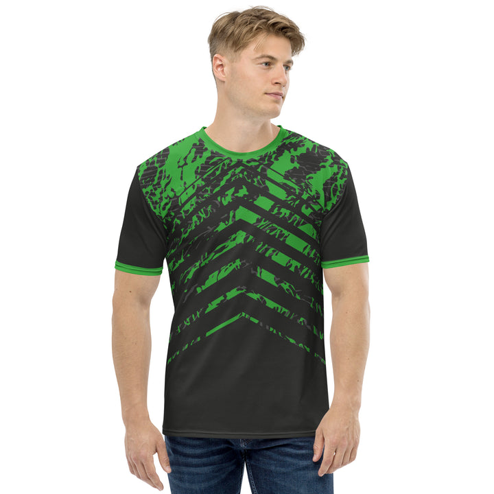 Premium Men's Jersey - Black-Green Fire