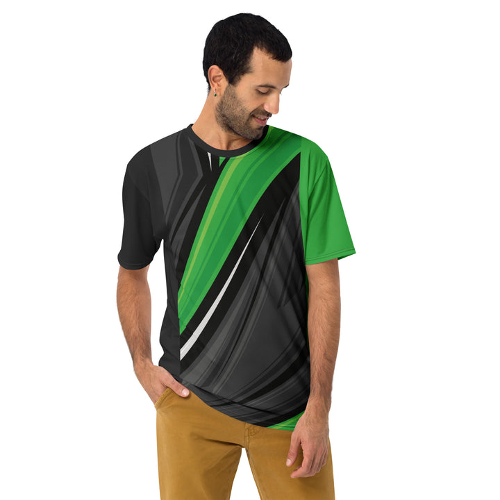 Premium Men's Jersey - Black-Green Stalk