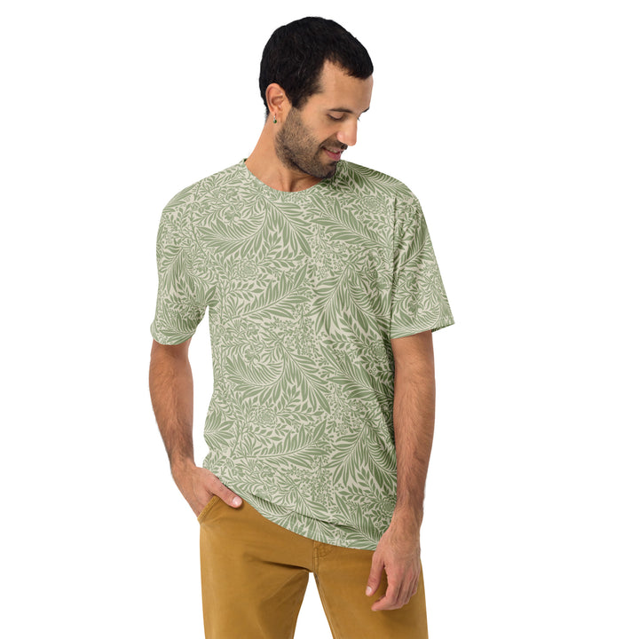 Premium Men's Jersey - Beige-Green Flower