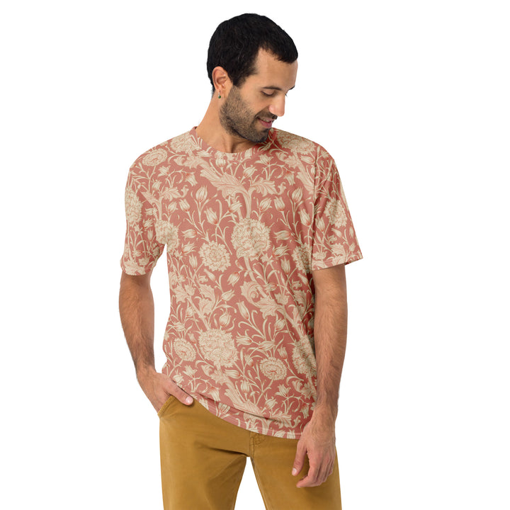 Premium Men's Jersey - Orange-Beige Flower