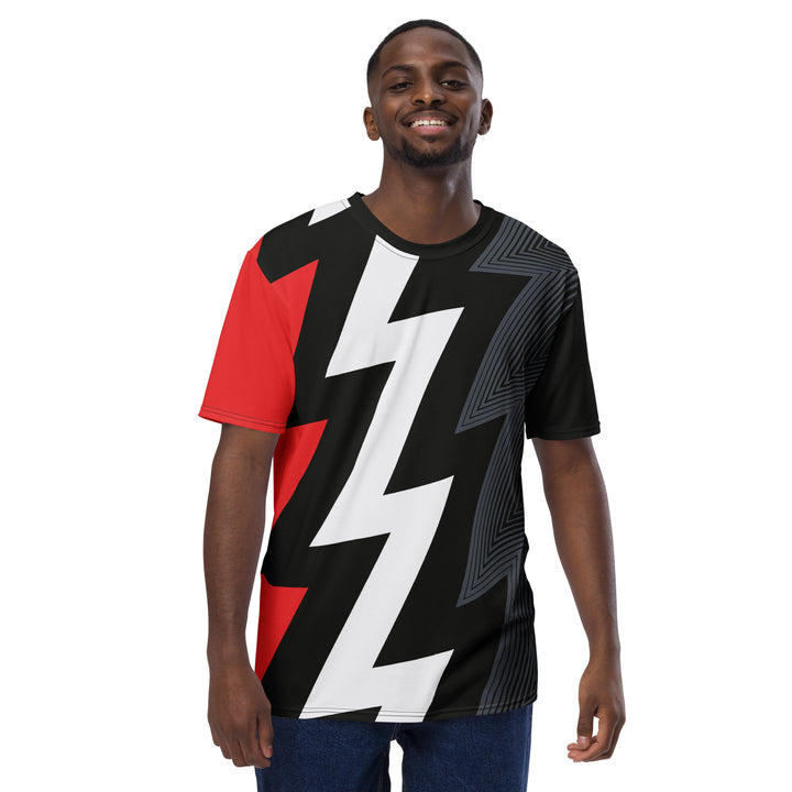 Premium Men's Jersey - Red-Grey Lightning