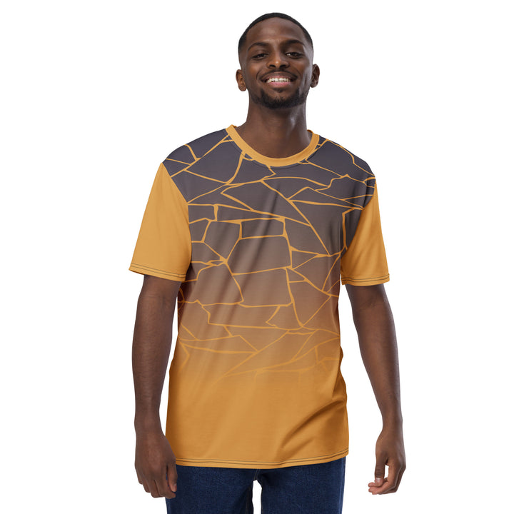 Premium Men's Jersey - Yellow-Grey Lava